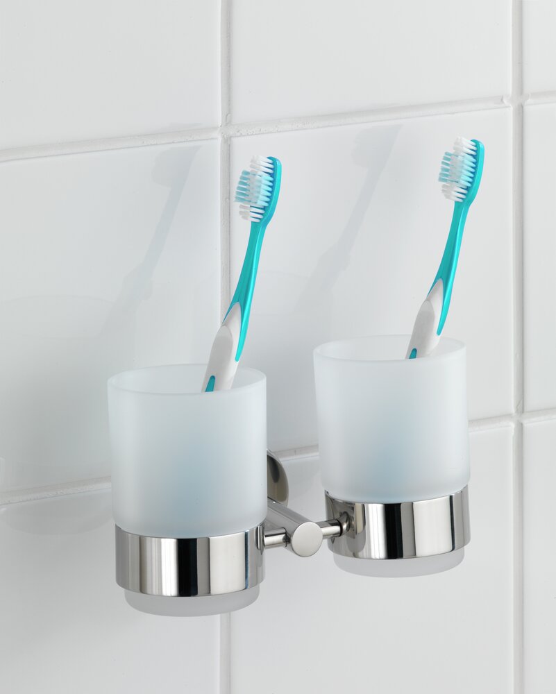 Porte gobelet Duo Bosio Shine  acero inox, juego de 2