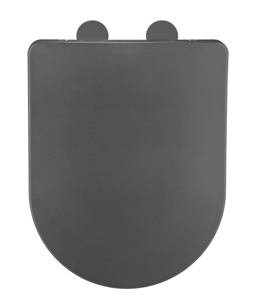 WC-Sitz Mod. Galati Anthrazit matt  aus Duroplast, Soft-Touch-Effekt