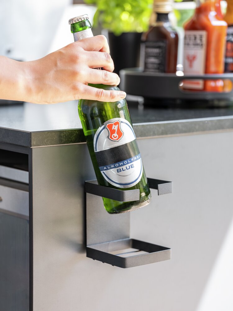 Magnetischer Flaschenhalter Mod. Ima   Aus pulverbeschichtetem Metall