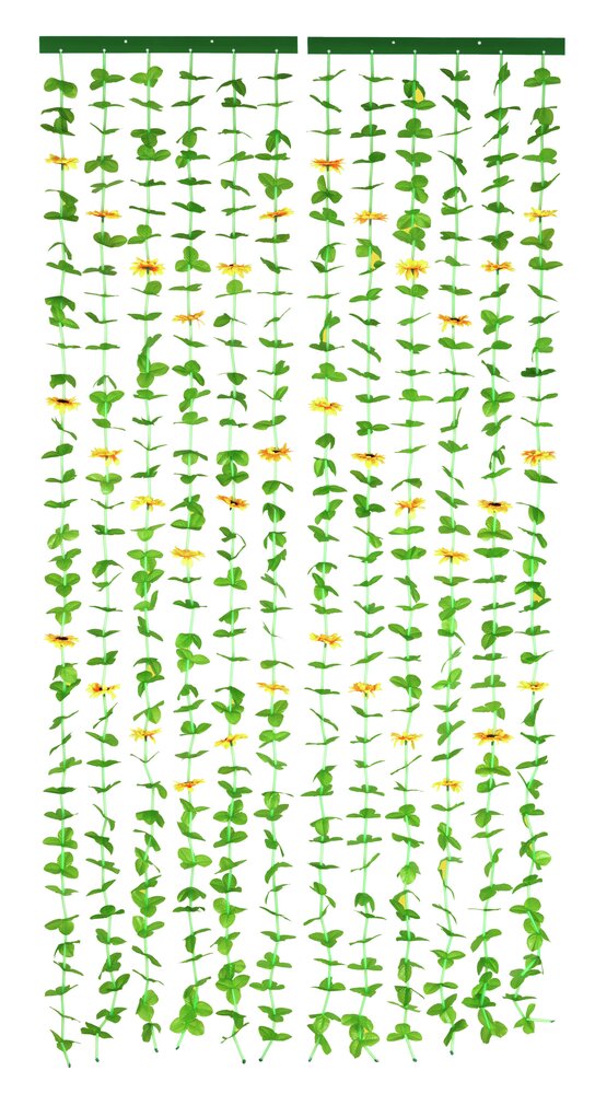 Blättervorhang Sonnenblumen  in Handarbeit gefertigt