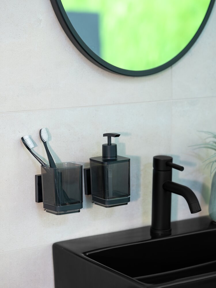 Gobelet à dents Vacuum-Loc® Quadro Noir  Fixer sans percer