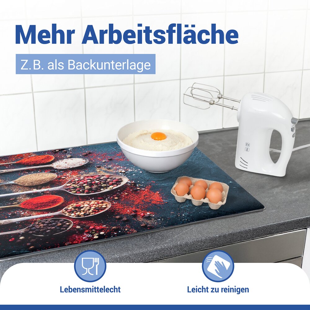 Tapis de protection Mod. Piquant 60 x 52 cm  tapis résistant à la chaleur pour plaques de cuisson