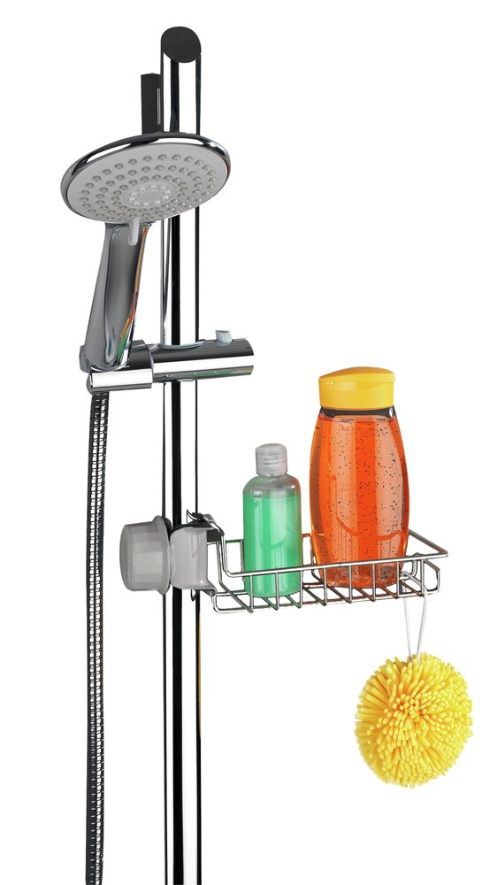 Duschablage Edelstahl  Duschregal, einfach an Duschstange montierbar