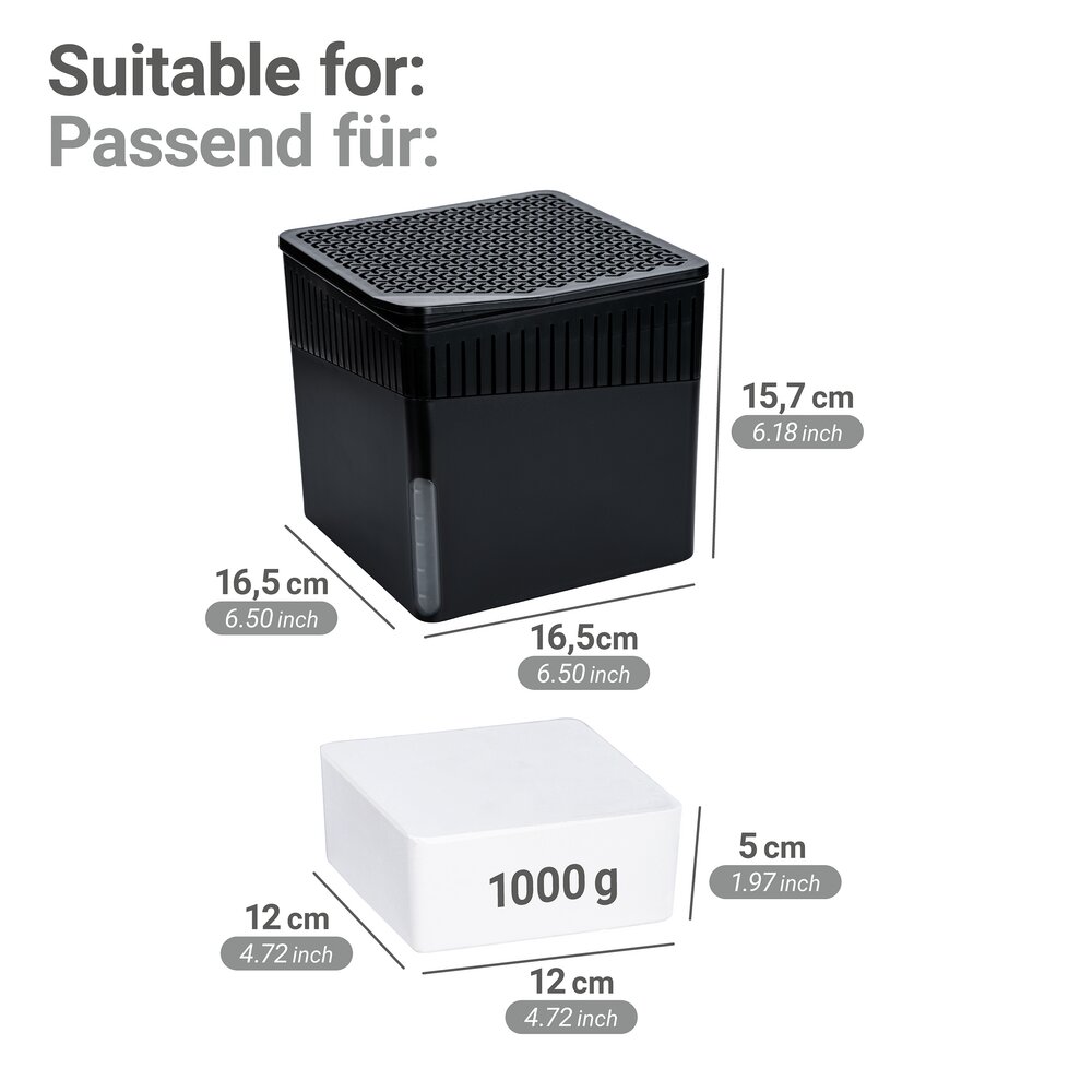 Kamerontvochtiger Cube navulling 1000 g met sinaasappelgeur, set van 6