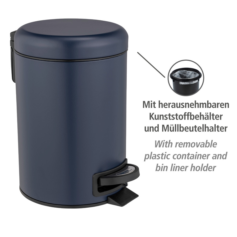 Kosmetik Treteimer Mod. Leman Dunkelblau 3 L  Kosmetikeimer, Mülleimer