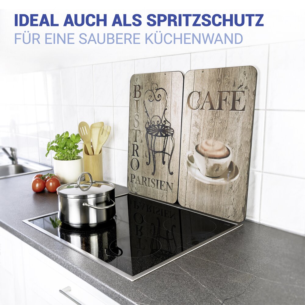Herdabdeckplatte Universal Mod. Bistro, 2er Set  für alle Herdarten geeignet