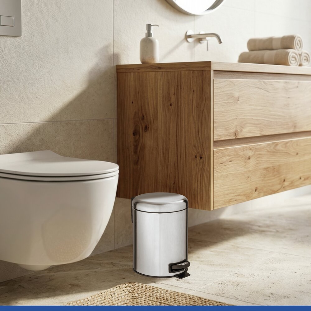 Treteimer Mod. Leman, Edelstahl matt 3 ltr.  Edelstahl, 3 Liter