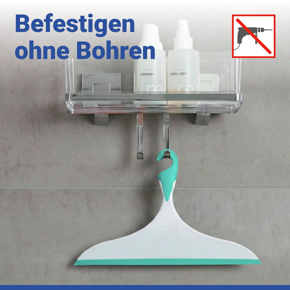 Badkamermop XXL Loano Wit-lichtblauw