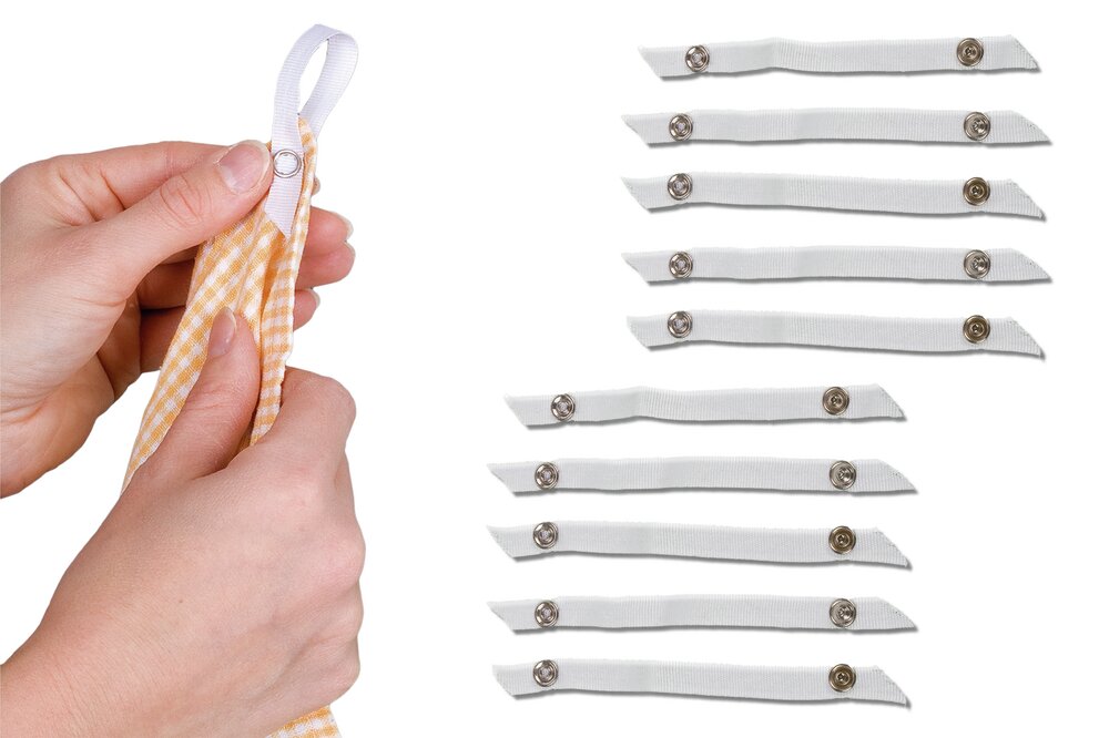 Nähfrei-Aufhänger, 10er Set  für Geschirrtücher