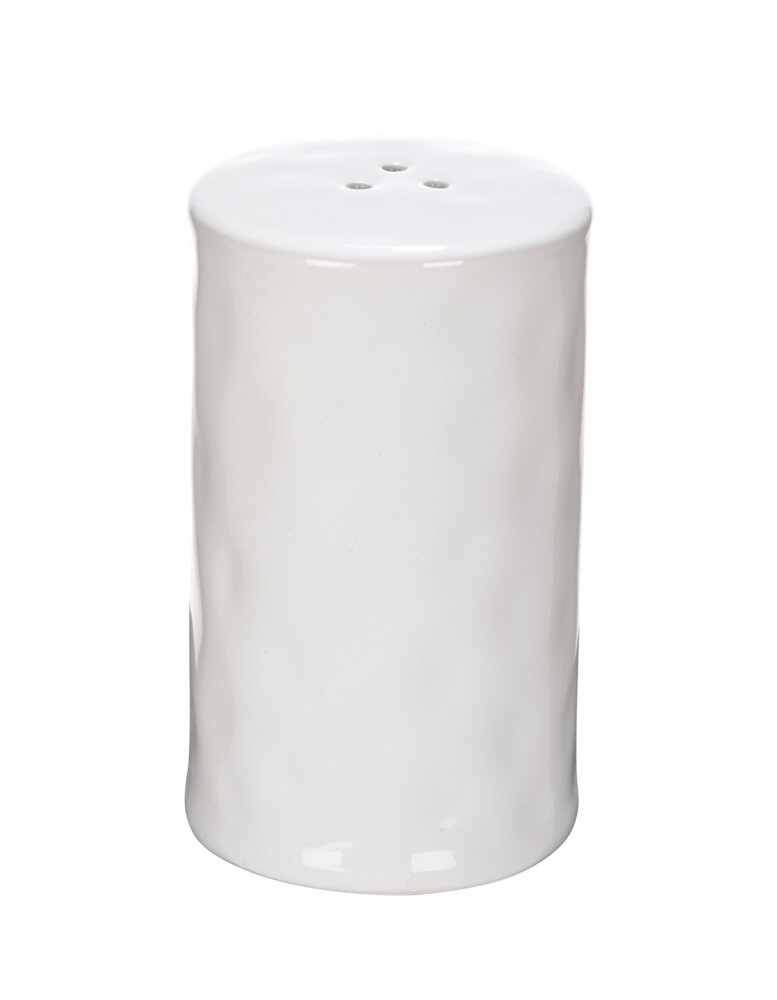 Salzstreuer Mod. ADELLE, weiß, Keramik, Ø5,5x9,5 cm  glänzende, unebene Oberfläche