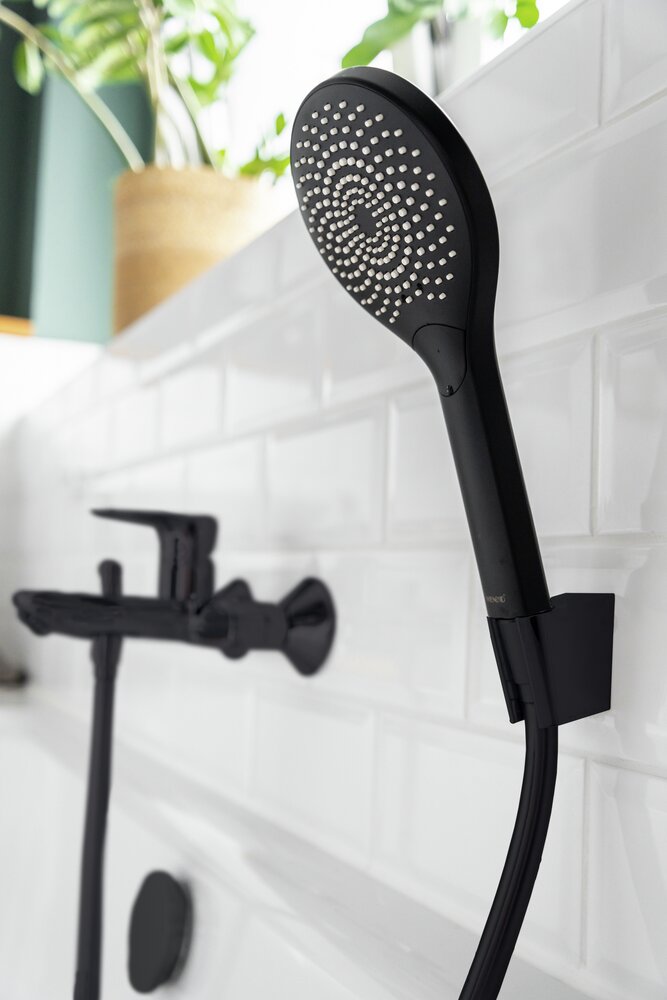 Douchekop Watersaving Zwart mat