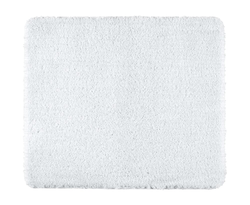 Badteppich Mod. Badia, weiß, Polyester, 55x65 cm  rutschhemmend durch TPR-Rücken