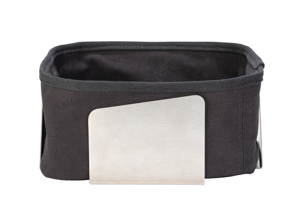 Broodmand Mod. Flavio, zwart, roestvrij staal/katoen, 20x9x20 cm