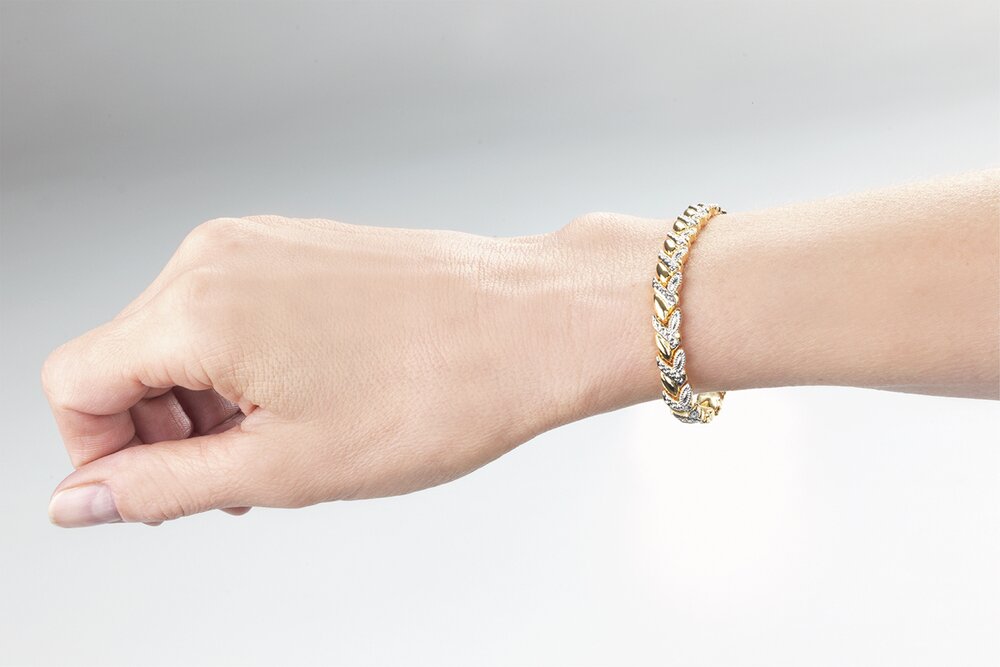 Magnet-Armband „Bicolor“  mit 6 Magneten