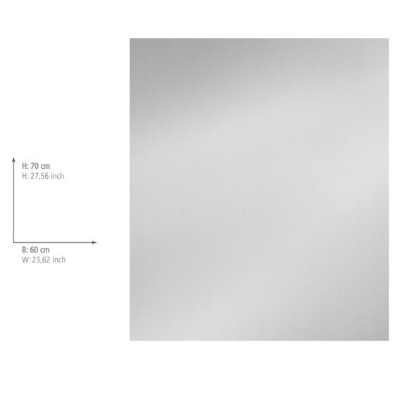 Fond de hotte, crédence cuisine verre, couleur argent, 60x70 cm  Protection contre les éclaboussures pour la cuisinière ou l'évier