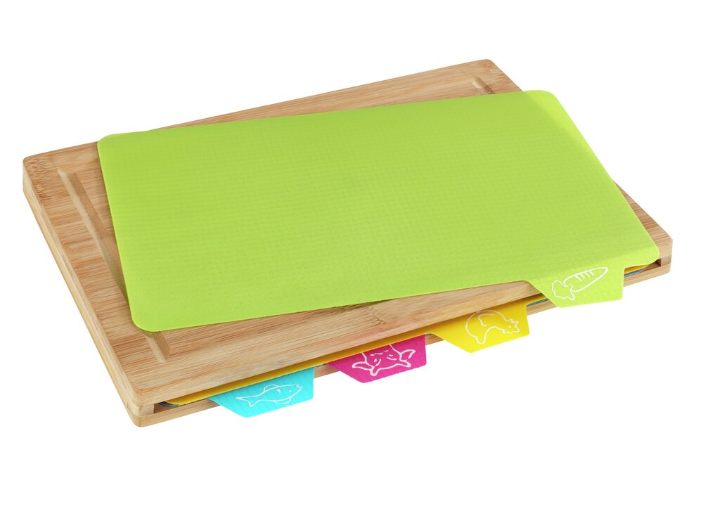 Schneidebrett Mod. Bella  Bambus, mit 4 Schneidematten