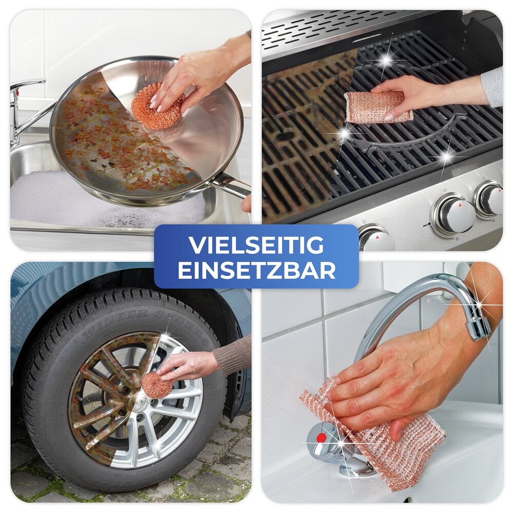 Kupfer-Reinigungs-Set, 5 tlg.  entfernt hartnäckige Verschmutzungen