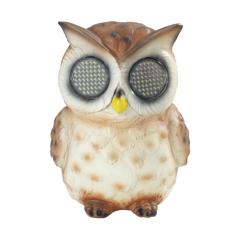 LED Gartenfigur Eule Mod. Blinky Eyes  solarbetriebene Gartendekoration mit leuchtenden Augen