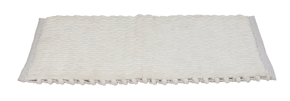 Badmat Mod. Arson, wit, polyester/katoen, 50x80 cm