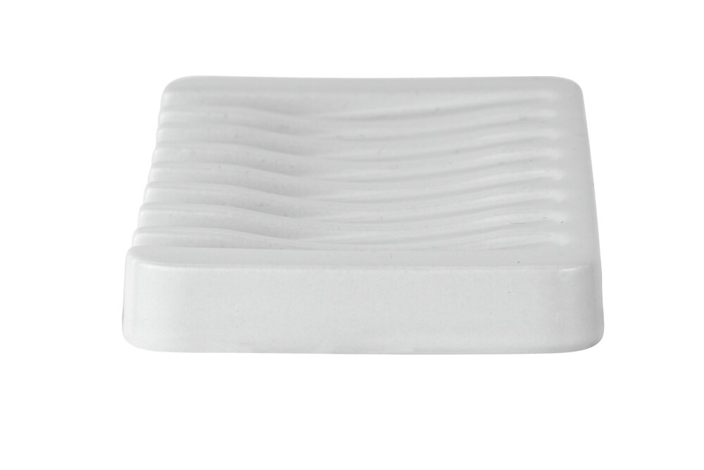 Porte-savon en céramique Adine, blanc  pour le savon en pain