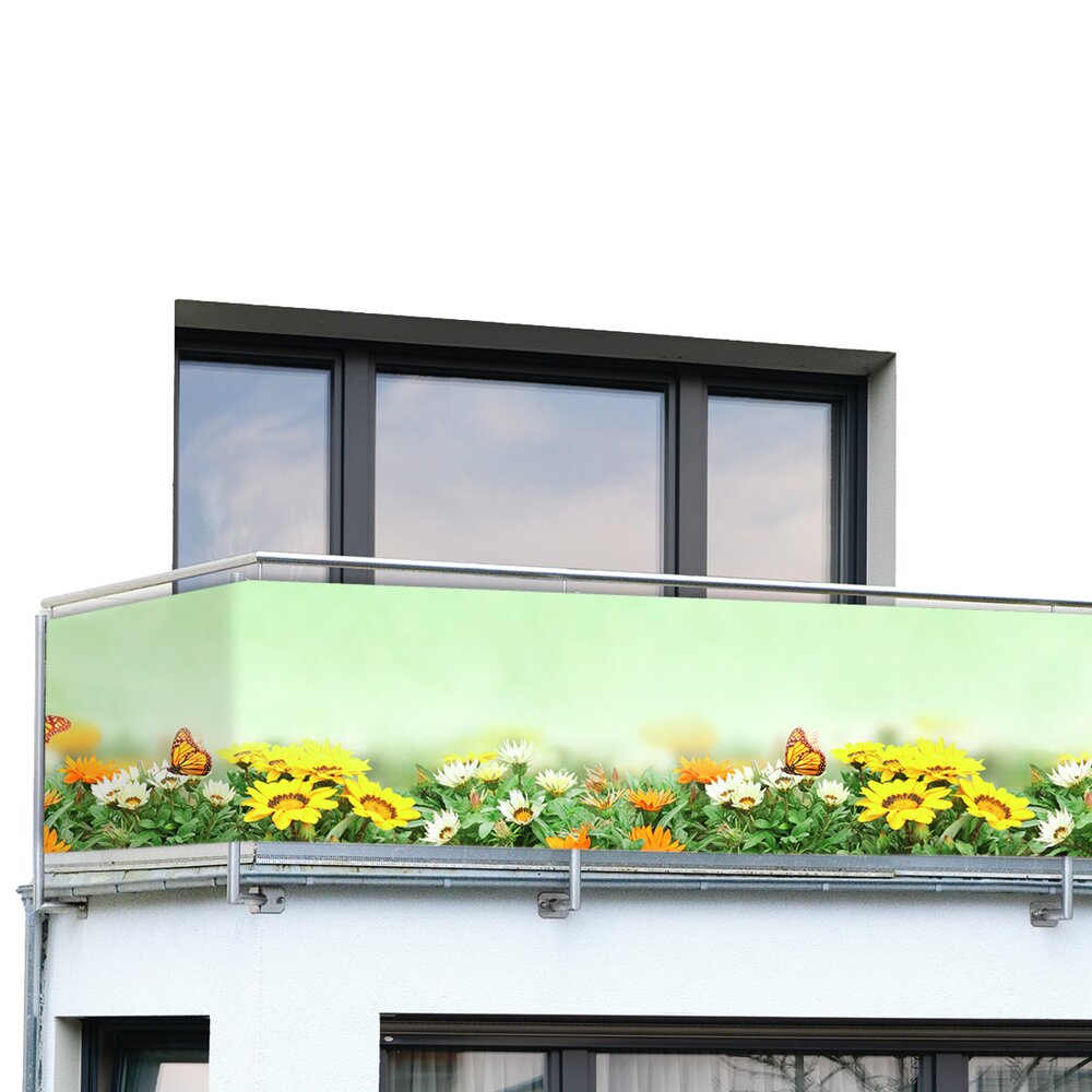 Balkon-Sichtschutz Mod. Schmetterling, 5 m  UV- und witterungsbeständig