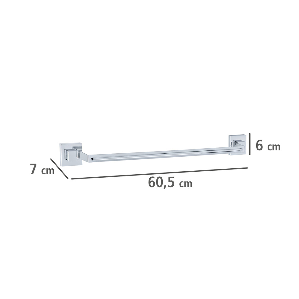 Vacuum-Loc® Edelstahl Badetuchstange Uno Mod. Quadro  Befestigen ohne bohren