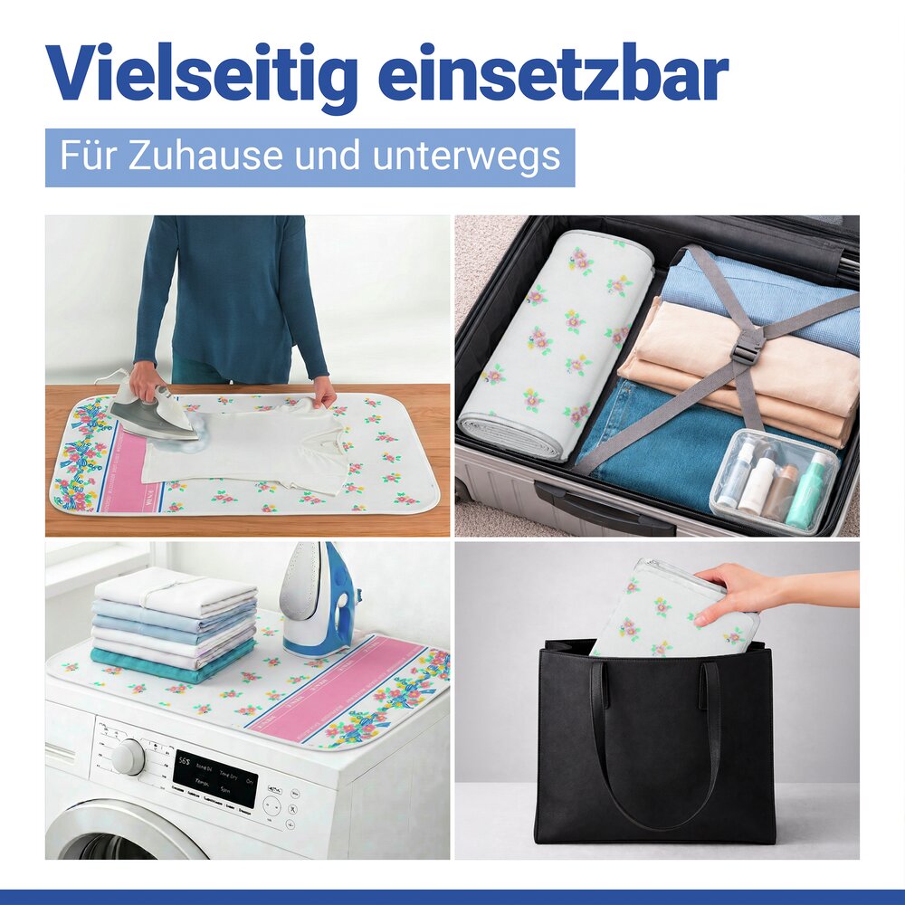 Bügeldecke Mod. Blitzbügler, 100 x 65 cm  mit Hitzereflexion, bis zu 60 % Zeitersparnis
