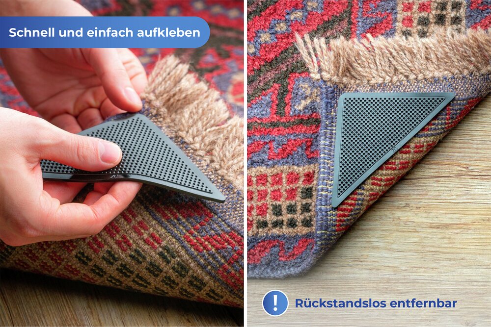 Anti-Rutsch Teppichunterleger 4er   für mehr Sicherheit