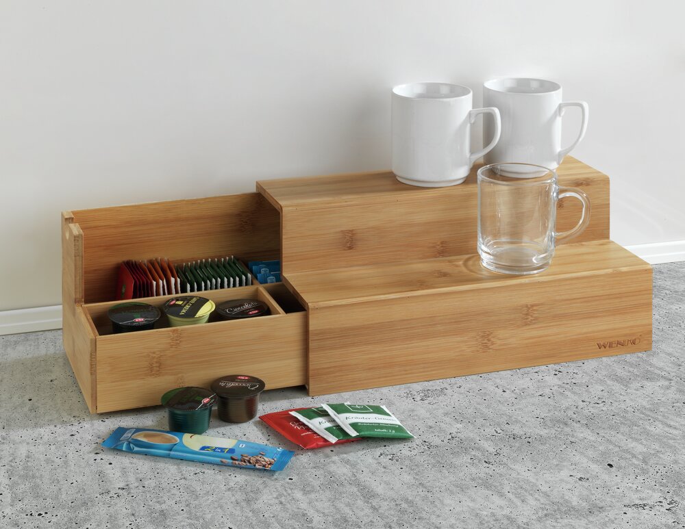 Escalier en Bambou pour Café et Thé  extensible des deux côtés