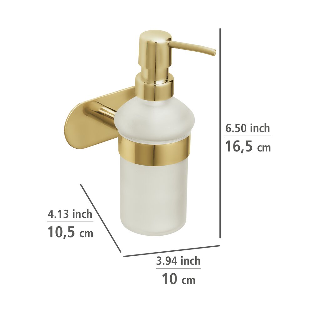 Turbo-Loc® Seifenspender Mod. Orea Gold Matt  Befestigen ohne Bohren