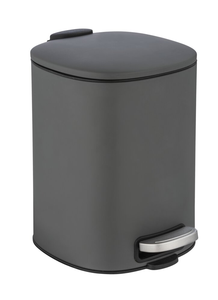 Treteimer Mod. Alassio, Grau 5 L  Easy-Close Absenkautomtik