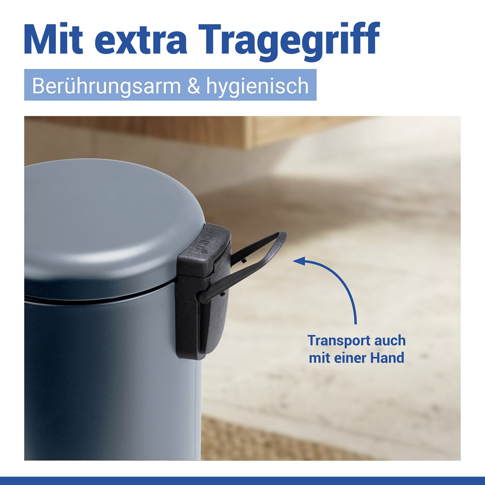 Kosmetik-Treteimer Mod. Leman Slateblue 3 L  mit herausnehmbarem Einsatz