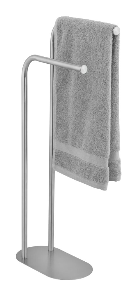Handtuchständer Mod. Levante, satiniert, Edelstahl, 30x79x17 cm  freistehend, platzsparend, modernes Design