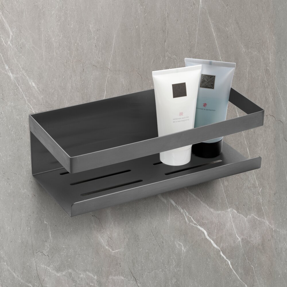 Wandablage Mod. MELETO Gun-Metal Grey  aus Edelstahl