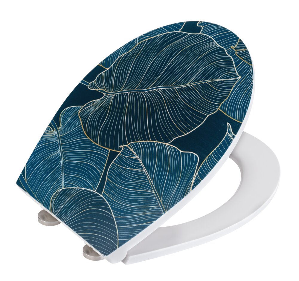 Premium toiletzitting Big Leaves met reliëf