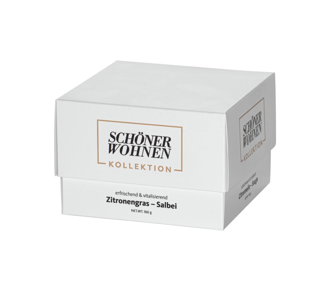Collection SCHÖNER WOHNEN Bougie parfumée Mod. Lemongrass M, lot de 2  Durée de combustion : 30 - 40 heures