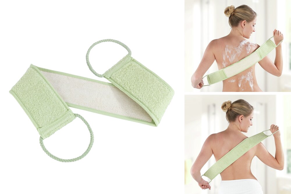 Rückengurt 3in1  Rückentrockner mit natürlichem Peeling-Effekt