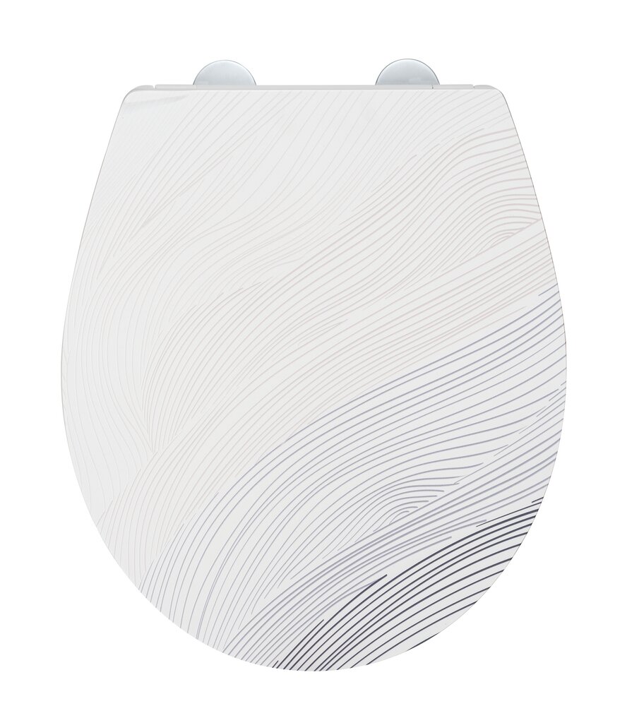 WC-zitting Mod. Menin, wit, duroplast, roestvrij staal, 38x44,5 cm