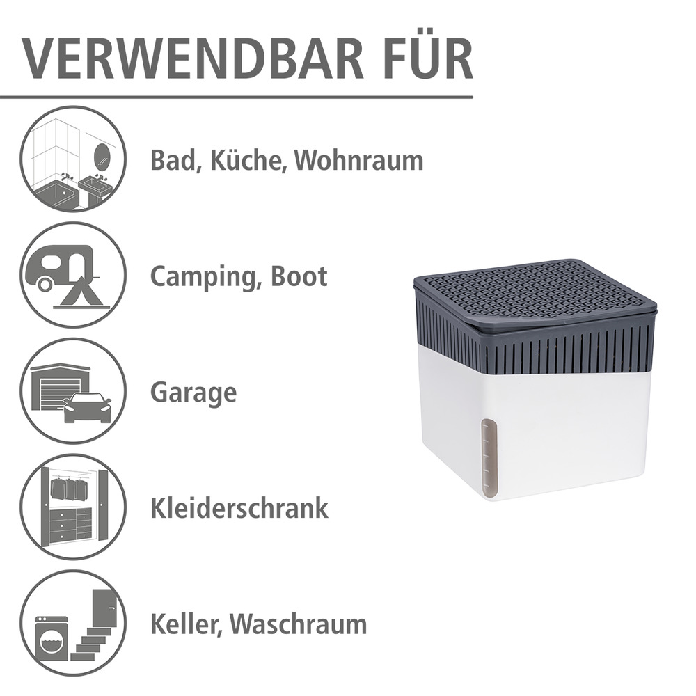 Raumentfeuchter Mod. Cube 1000 g weiß  Luftentfeuchter