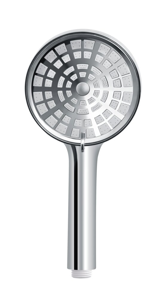 Duschkopf Mod. LongHair Chrom/Weiß Ø 12 cm  für schnelles und gründliches Auswaschen der Haare