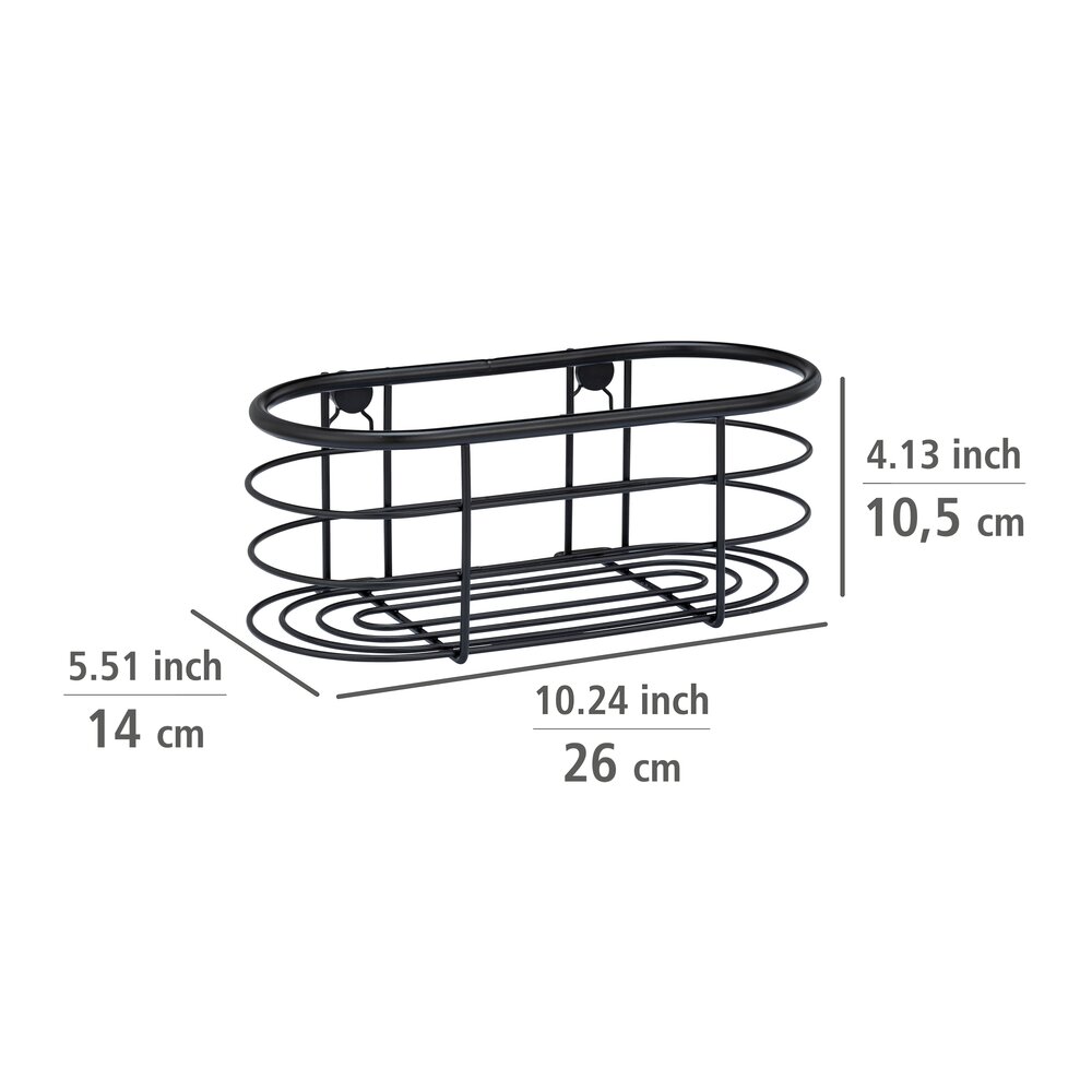 Roestvrij stalen wandplank Trestina zwart