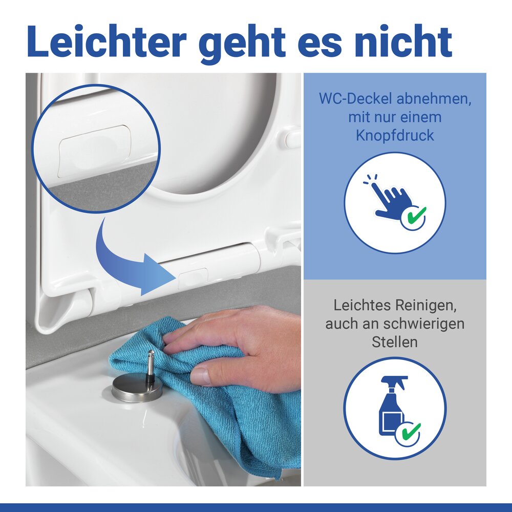 WC Sitz Mod. Sindia Weiß  stabiler Toilettensitz mit Absenkautomatik