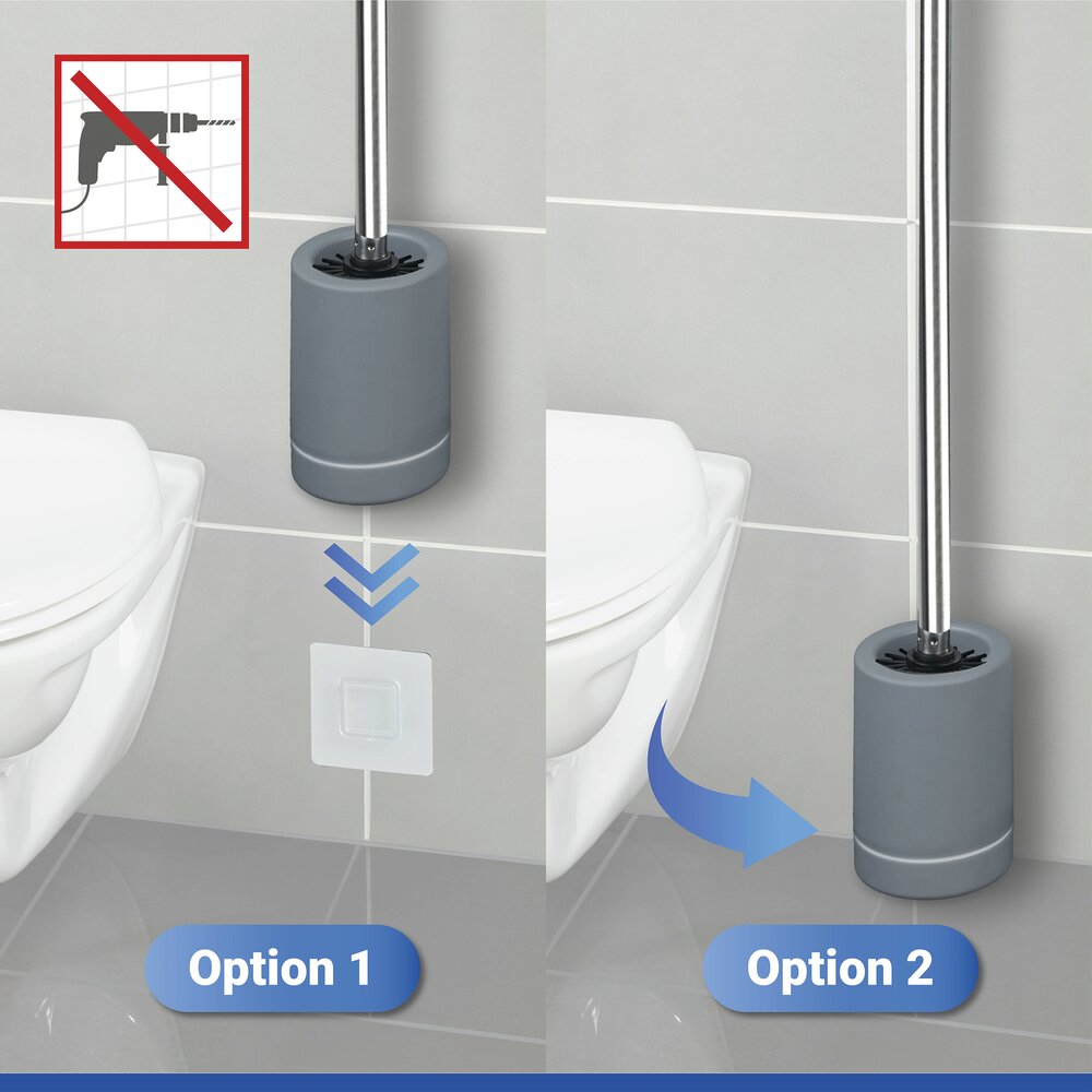 Brosse WC Hygiène extra long  pour nettoyer les toilettes sans se baisser