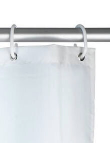 Duschvorhang Uni Weiß, 180 x 200 cm  waschbar