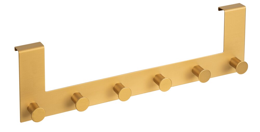 Türgarderobe Mod. Celano Gold  6 Haken, für Türfalzstärken bis 2 cm