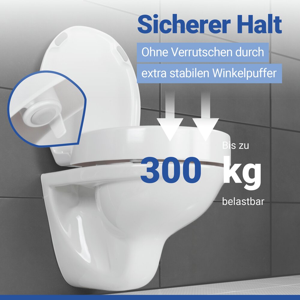WC-Sitz Mod. Secura Comfort L  aus antibakteriellem Duroplast mit Sitzfläche