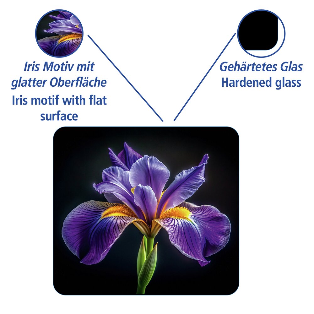 Multi-Platte Mod. Iris  Abdeckung, Spritzschutz und Schneidebrett