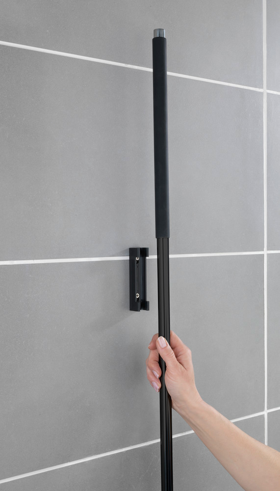 Edelstahl Boden-und Fensterwischer Mod. Rosole Schwarz  40 cm Wischbreite