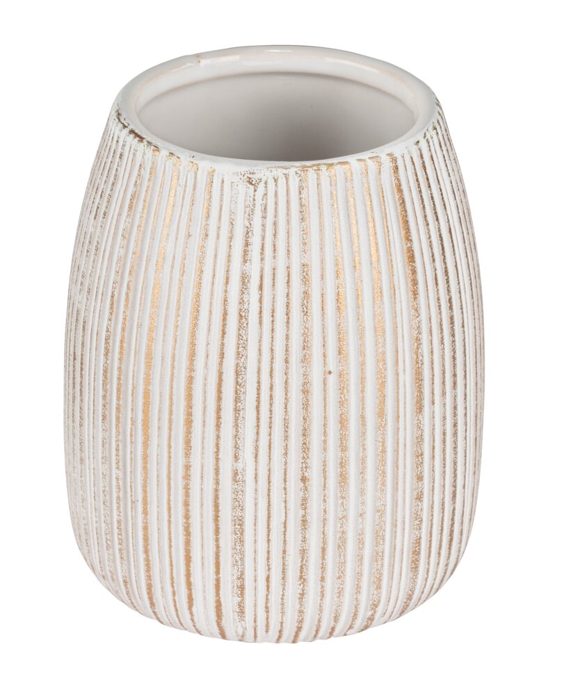 Bad-Accessoire Set Mod. Pascoli, gold, keramik/kunststoff, Ø11,5x13cm  strukturierte Oberfläche, freistehend