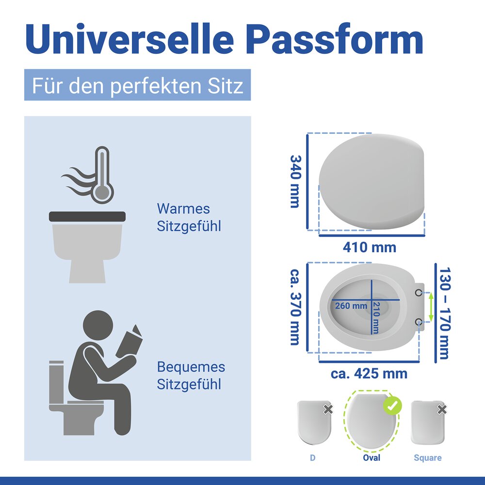 Abattant WC Bambou  fixation métallique en chrome